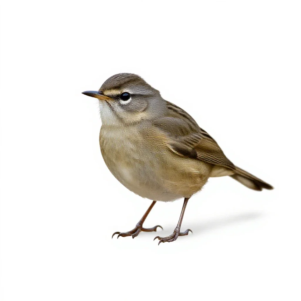 Water thrush isolated on a white background