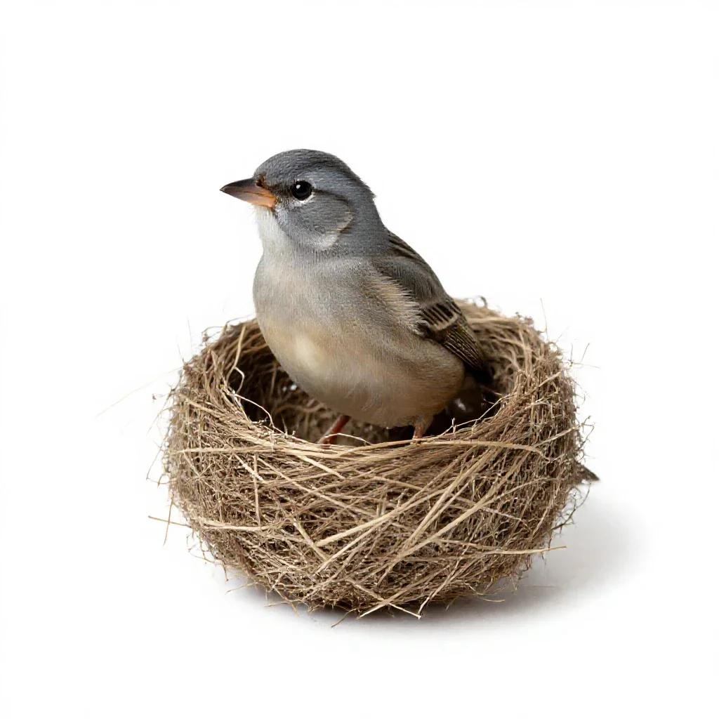 Weaver isolated on a white background