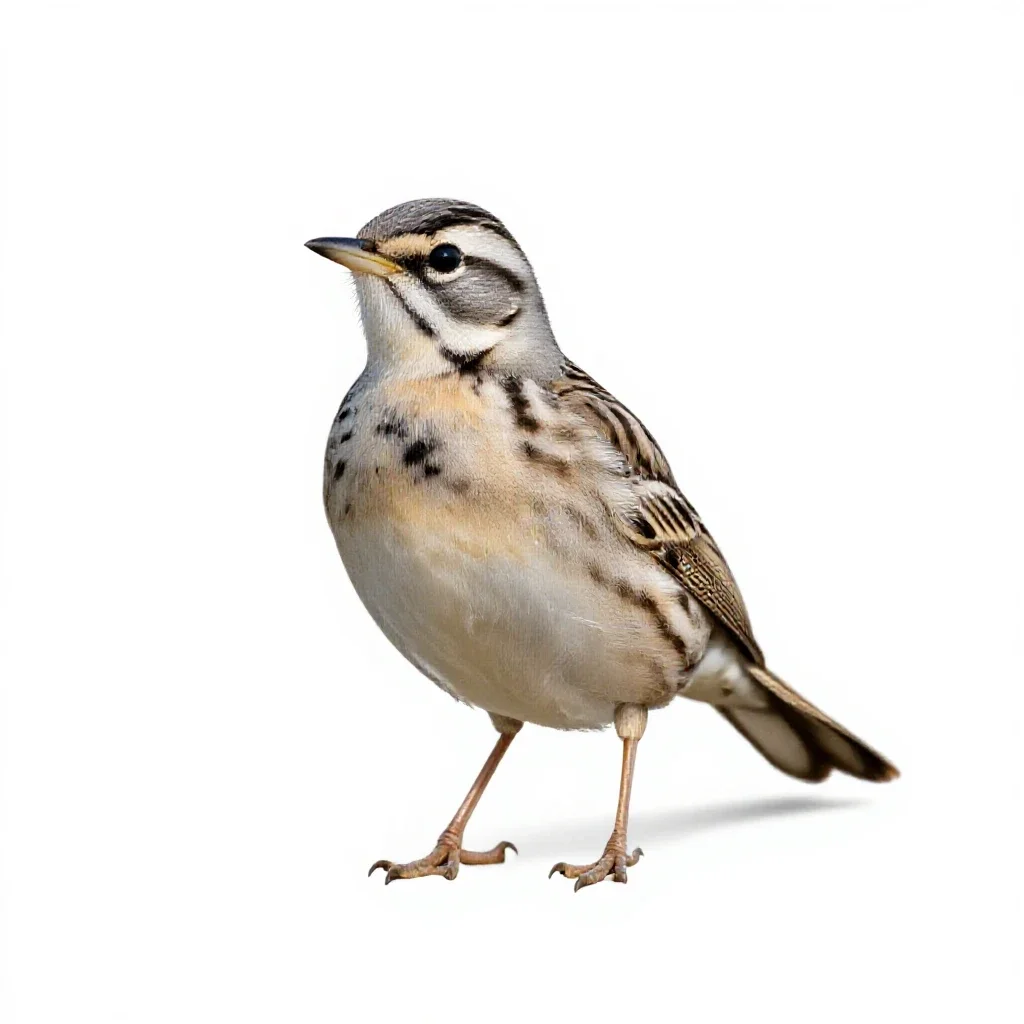 Western meadowlark isolated on a white background