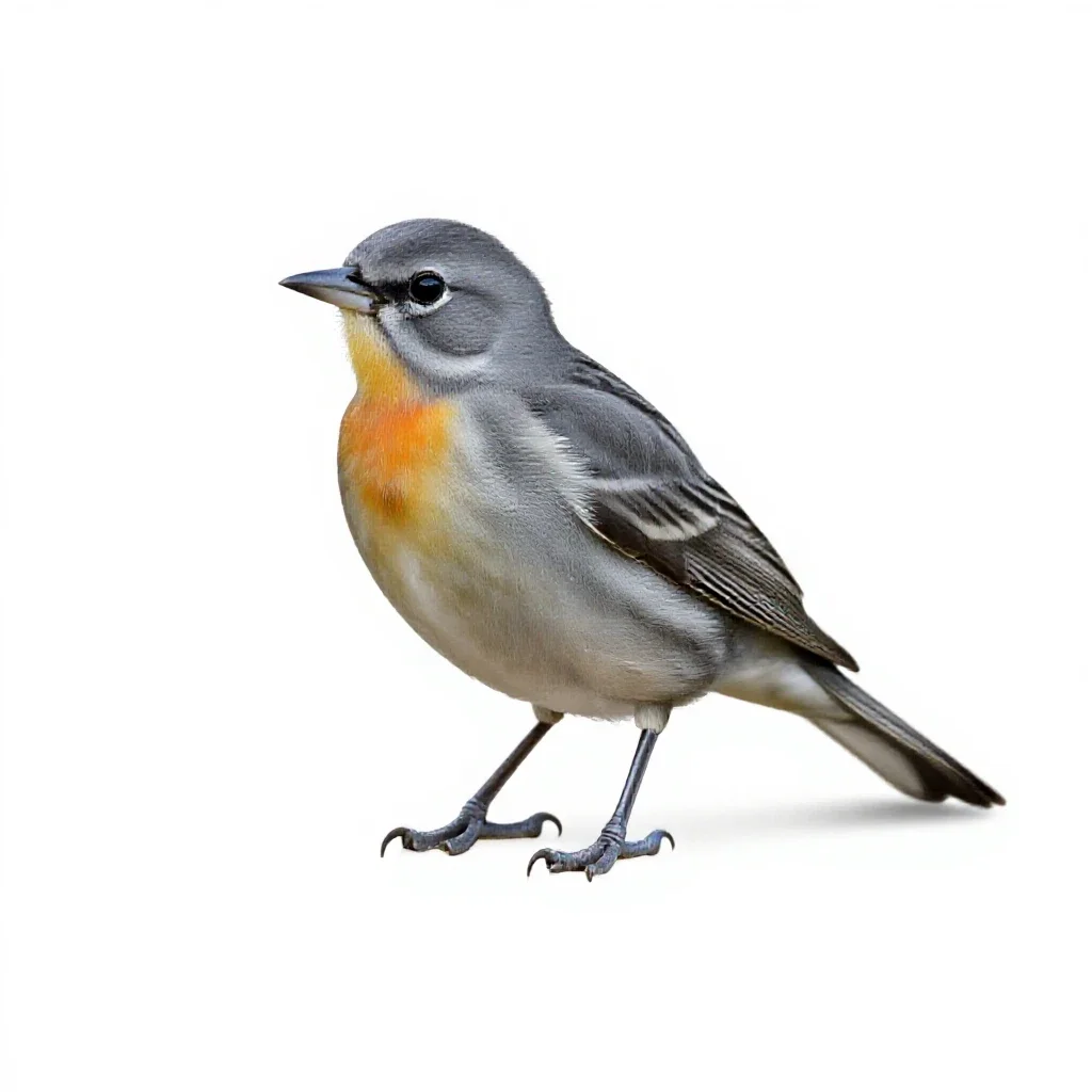 Western tanager isolated on a white background