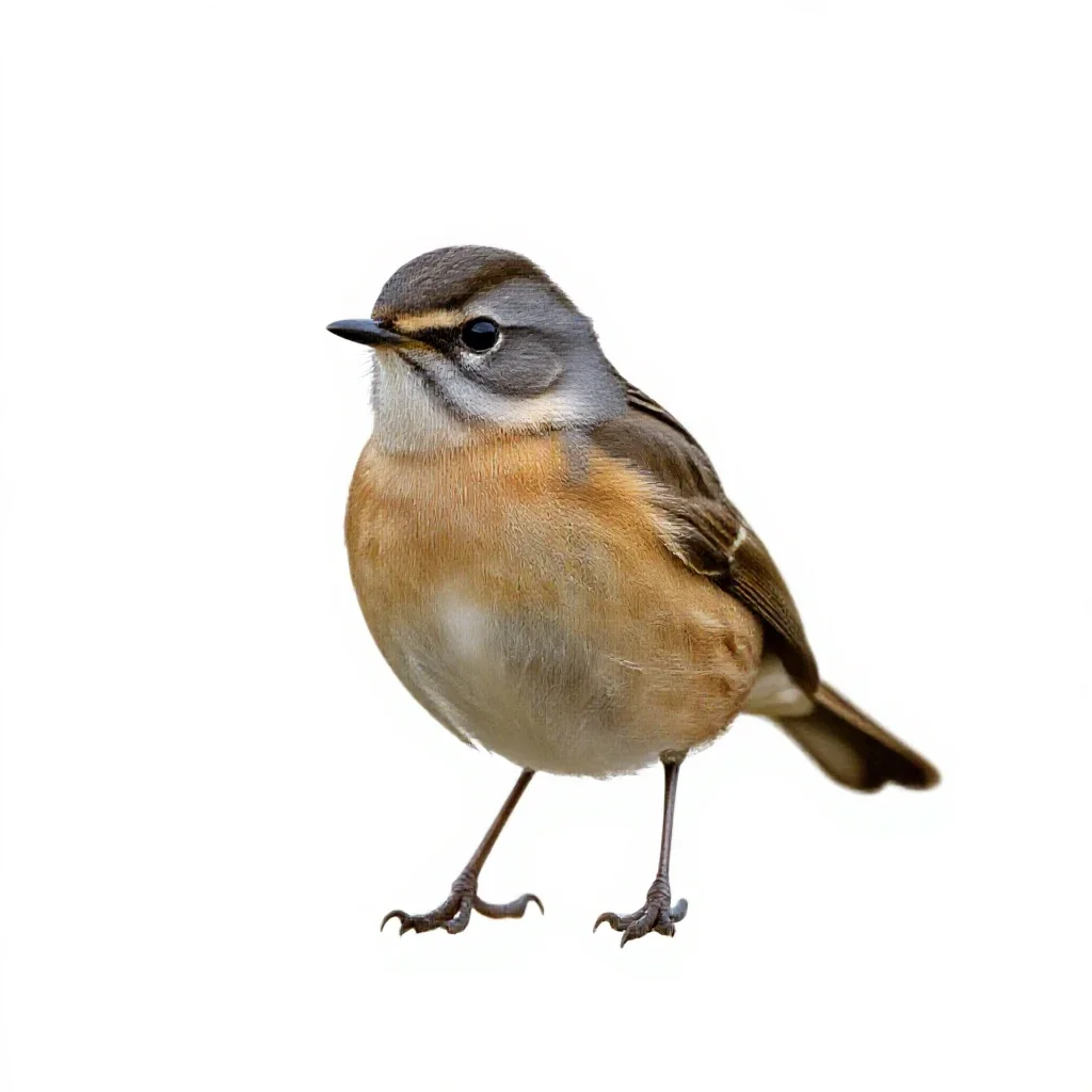 Whinchat isolated on a white background