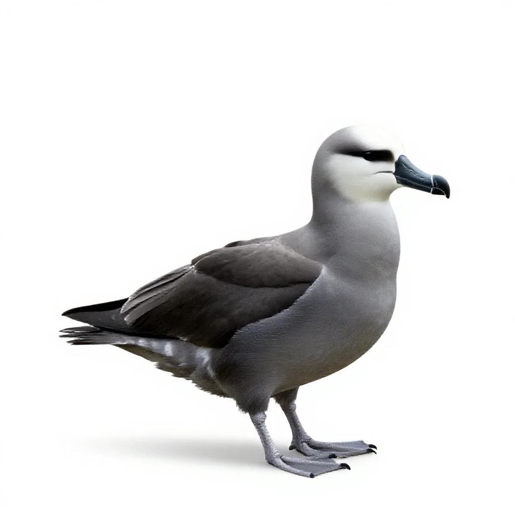 White-chinned petrel isolated on a white background