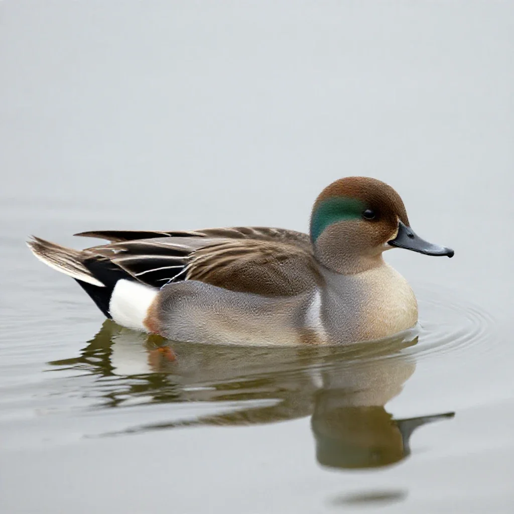Widgeon isolated on a white background