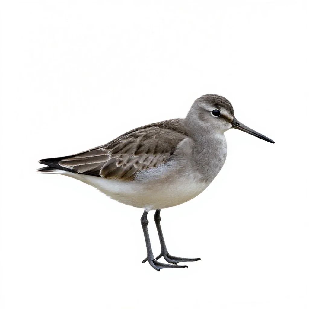 Willet isolated on a white background