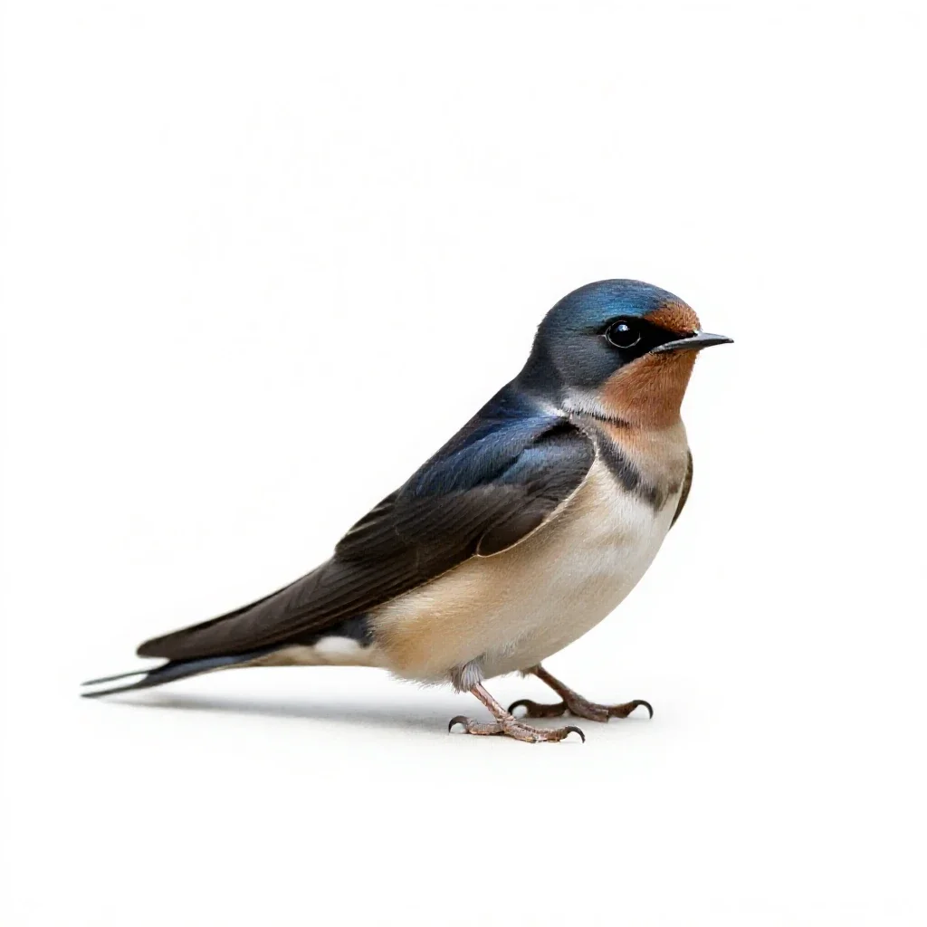 Wood swallow isolated on a white background
