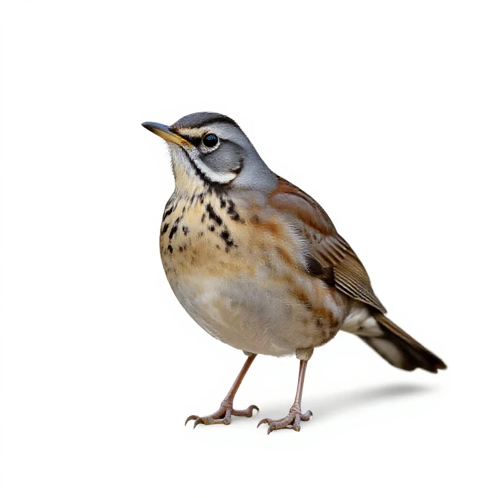 Wood thrush isolated on a white background