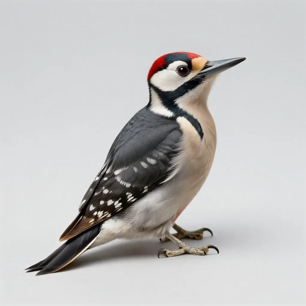 Woodpecker isolated on a white background