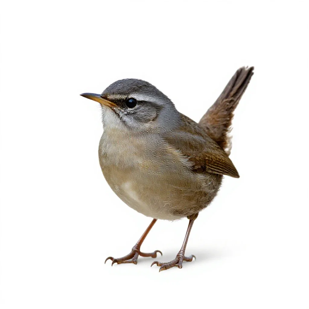 Wren isolated on a white background