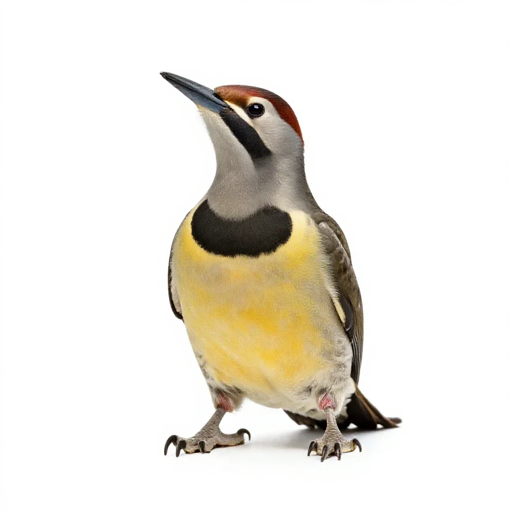 Yellow-bellied sapsucker isolated on a white background