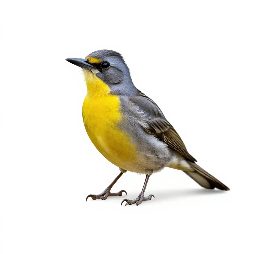 Yellow-shafted flicker isolated on a white background
