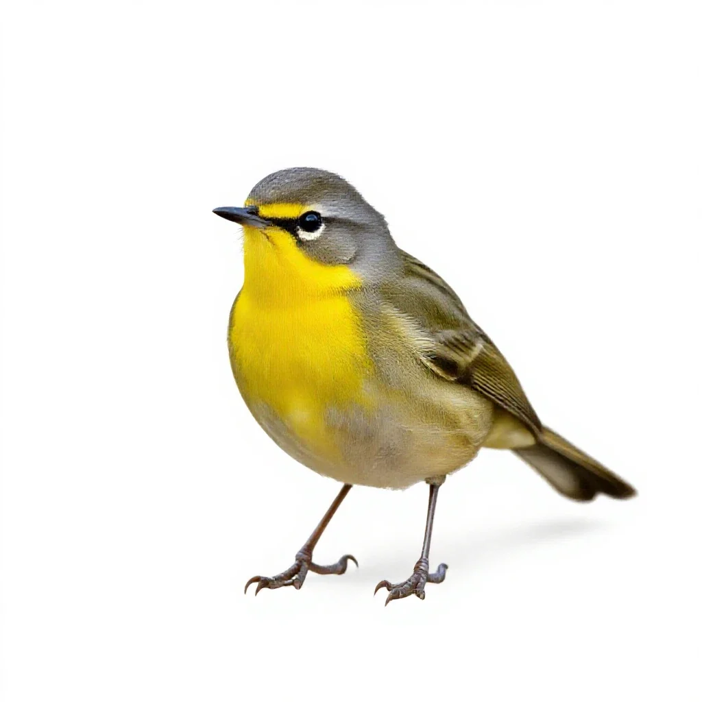 Yellowthroat isolated on a white background