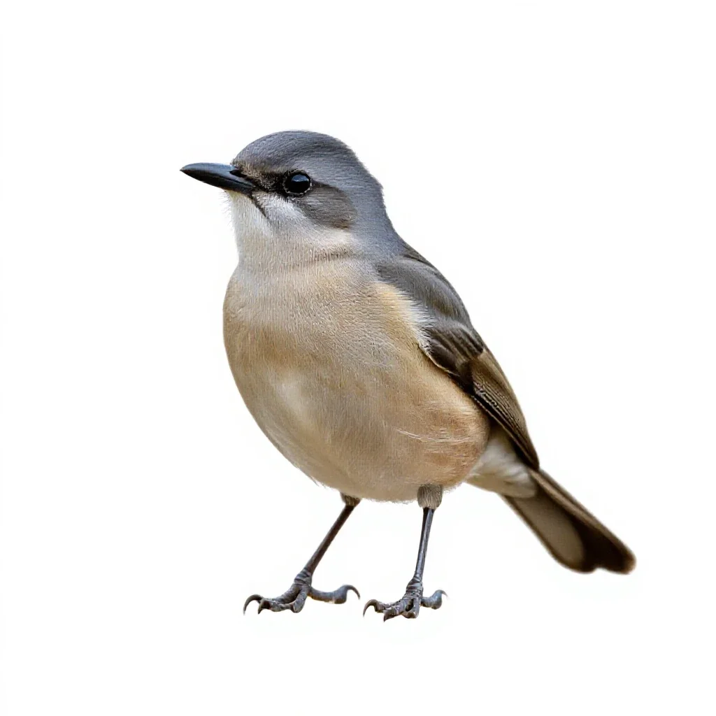 Ant shrike isolated on a white background