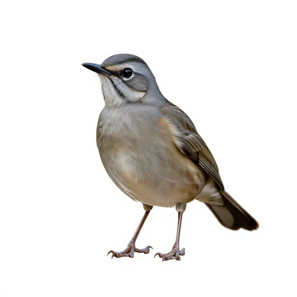 Ant thrush isolated on a white background