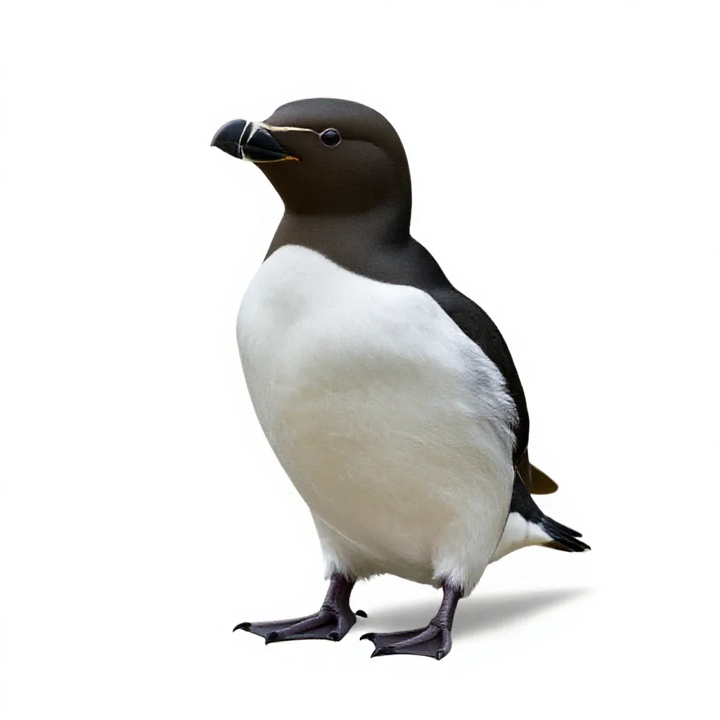 Auklet isolated on a white background
