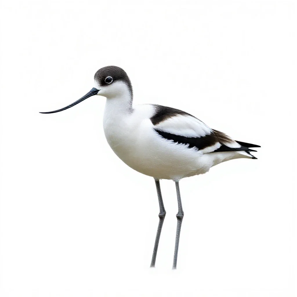 Avocet isolated on a white background