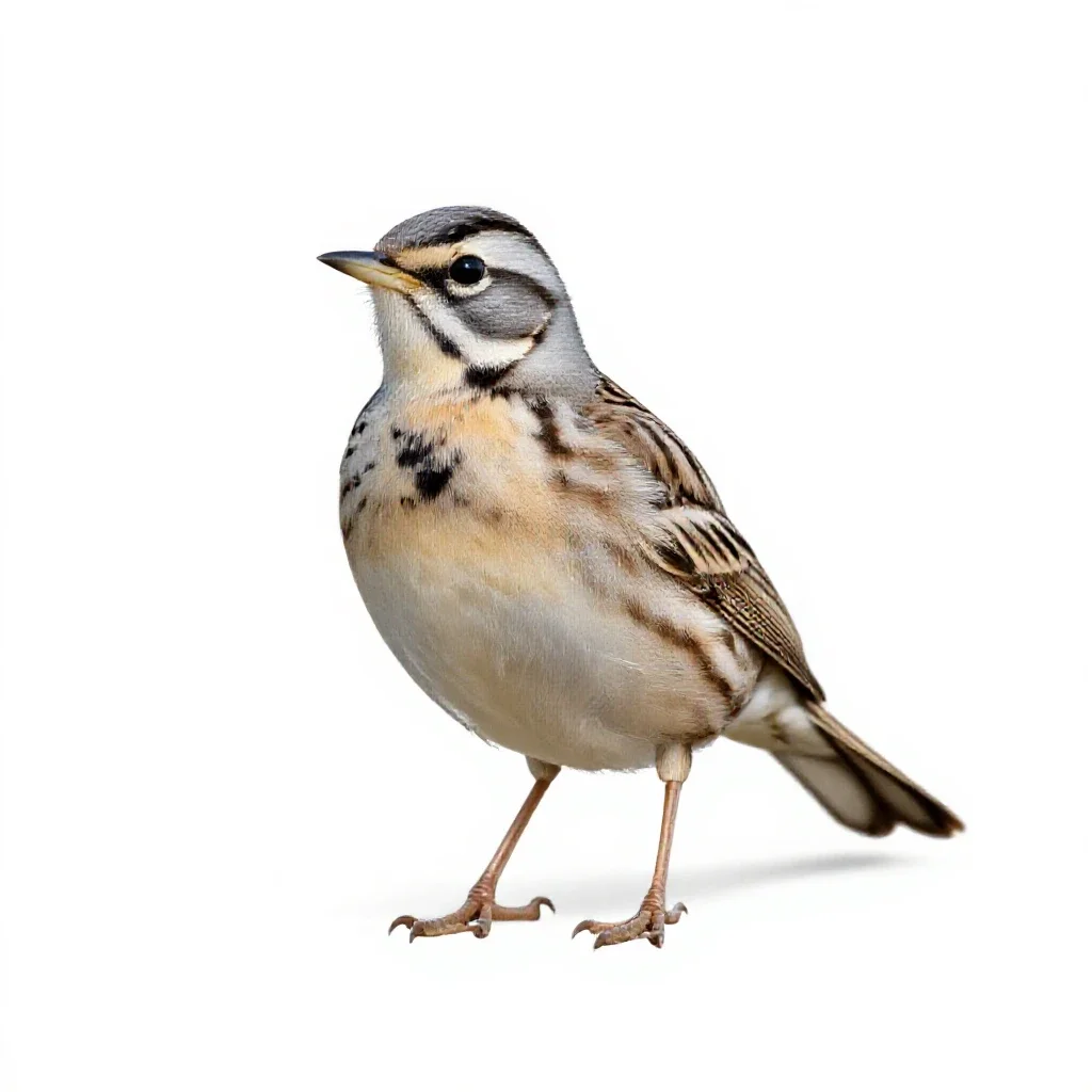 Eastern meadowlark isolated on a white background
