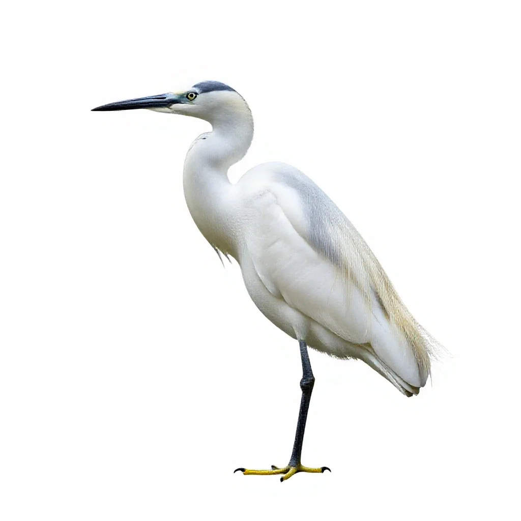 Egret isolated on a white background