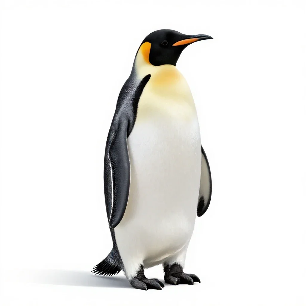 Emperor penguin isolated on a white background