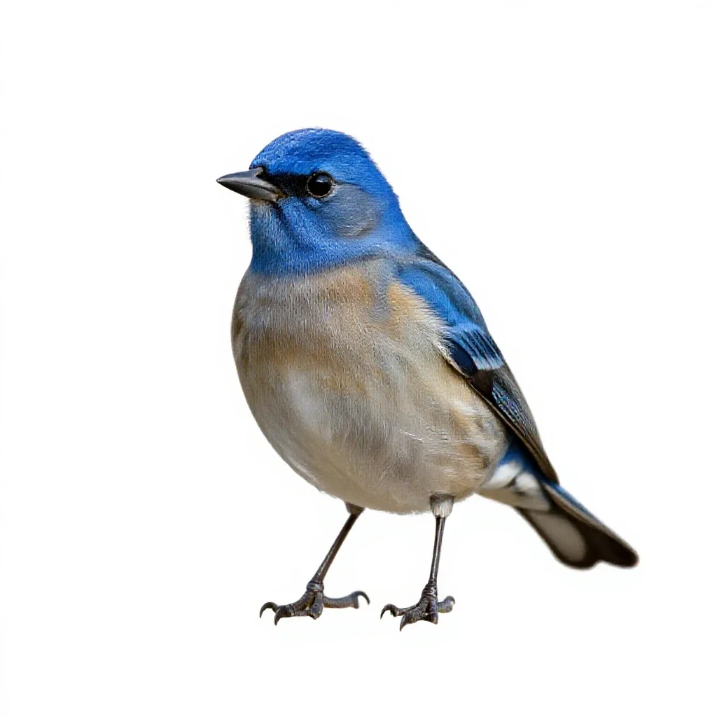 Indigo bunting isolated on a white background