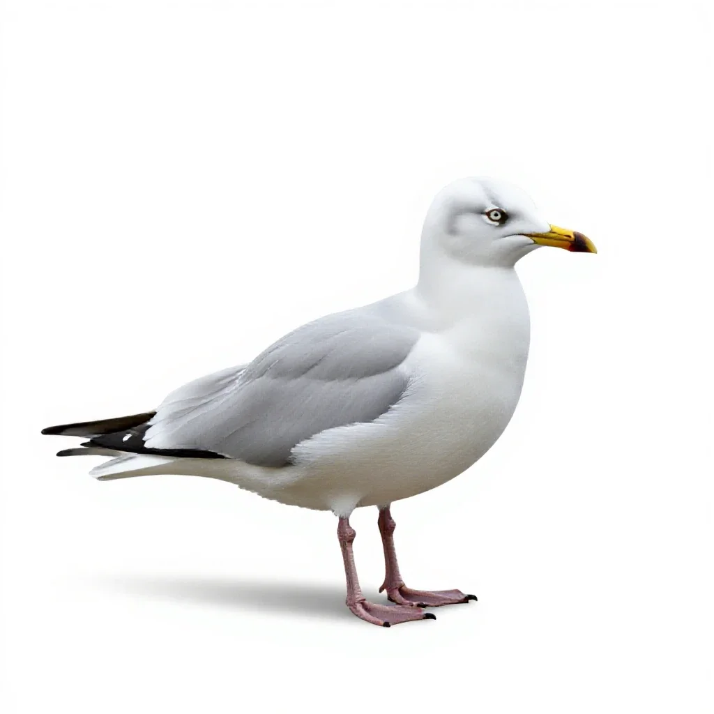 Ivory gull isolated on a white background