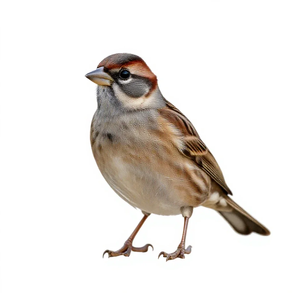 Ortolan isolated on a white background