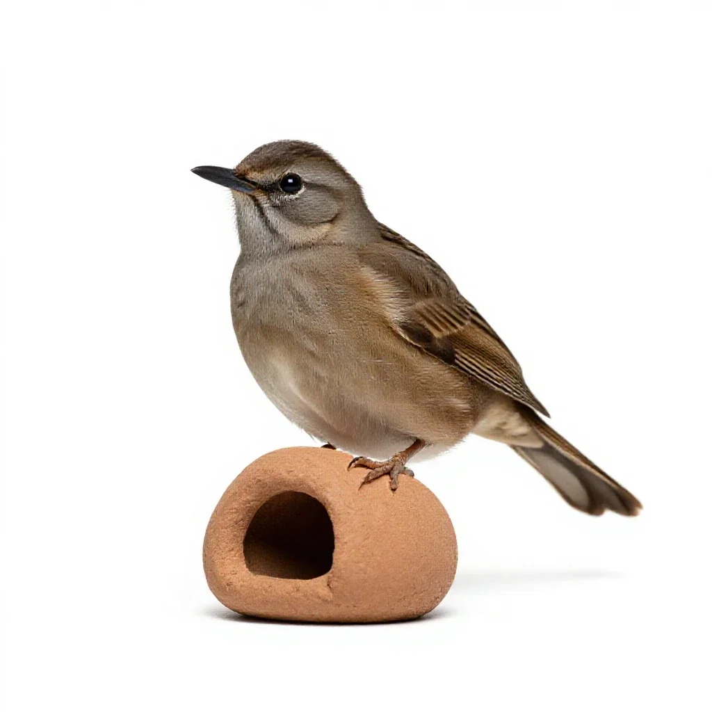 Ovenbird isolated on a white background