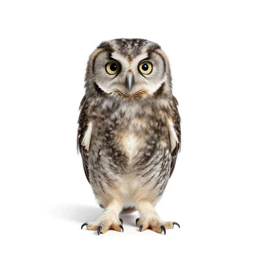 Owlet isolated on a white background