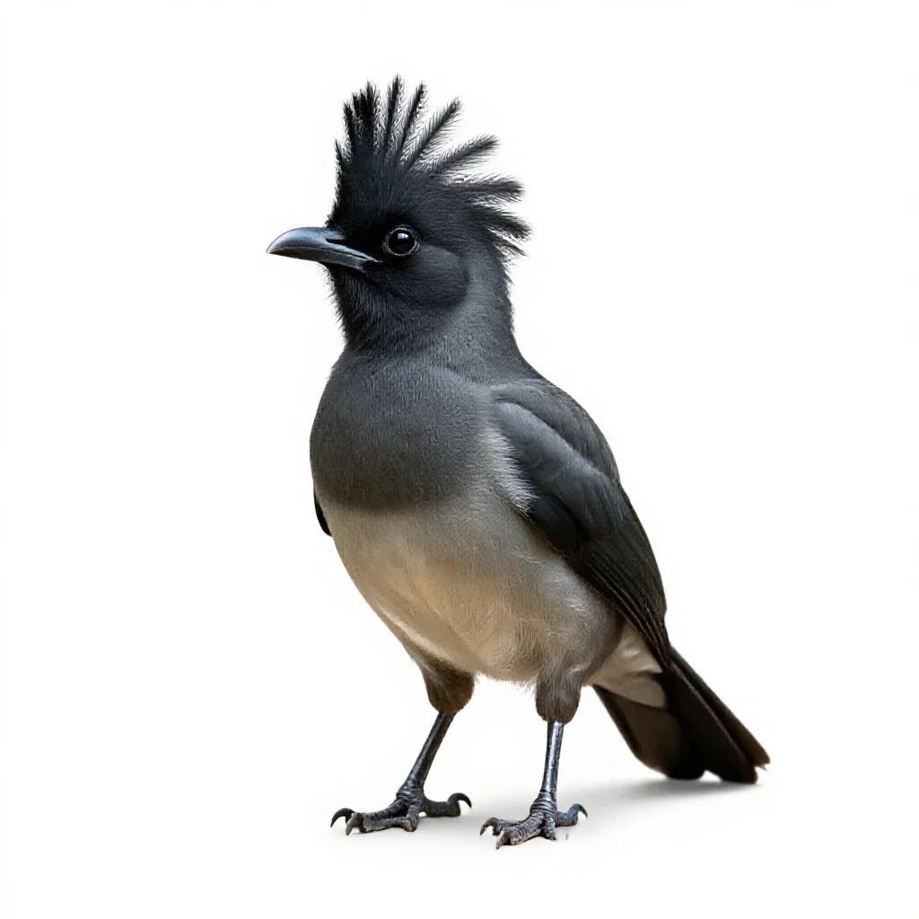Umbrella bird isolated on a white background