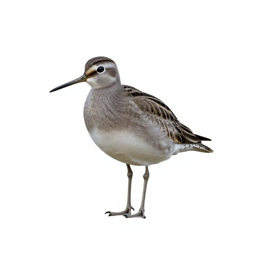 Upland sandpiper isolated on a white background