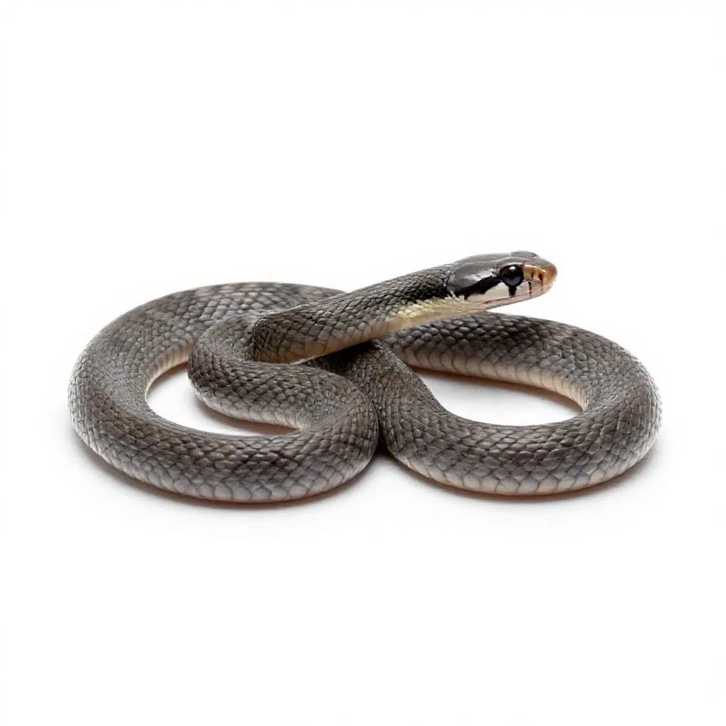 Banded sand snake isolated on a white background