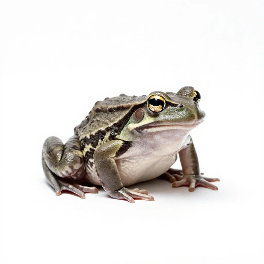 Barking frog isolated on a white background