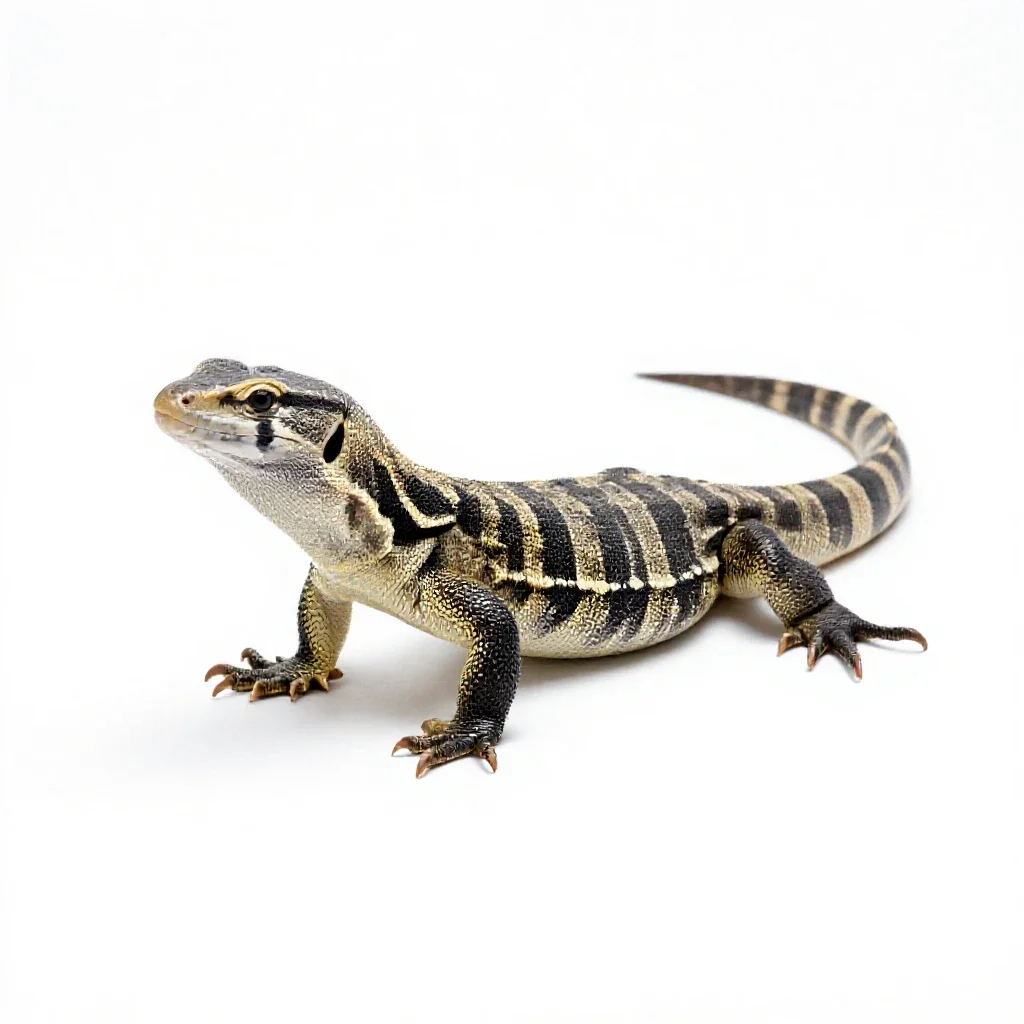 Beaded lizard isolated on a white background