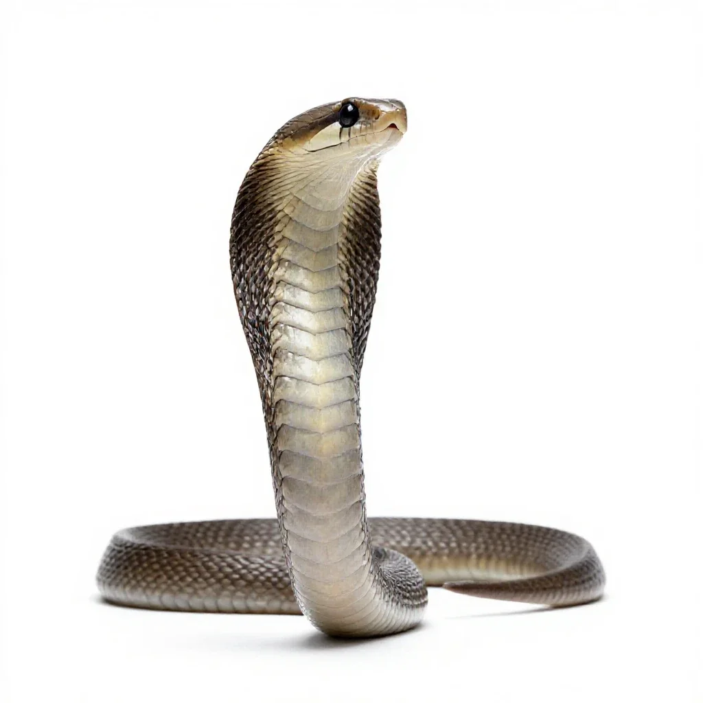 Black mamba isolated on a white background
