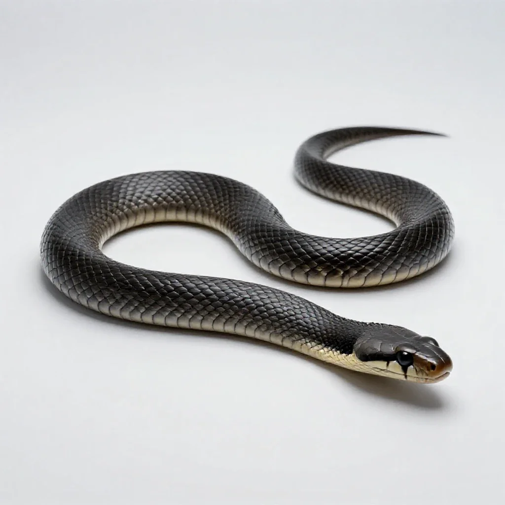 Blacksnake isolated on a white background