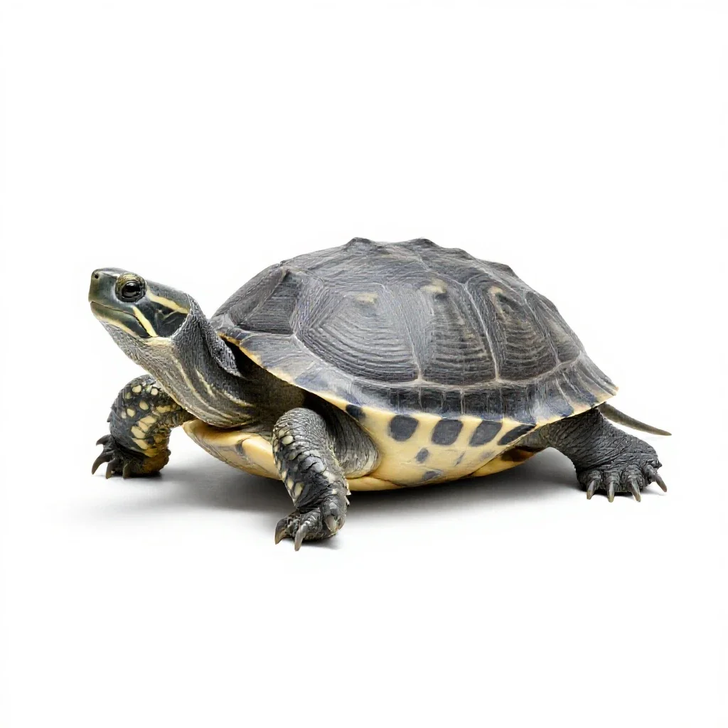 Box turtle isolated on a white background