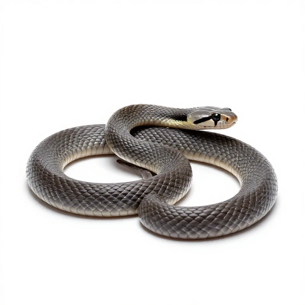 Bull snake isolated on a white background