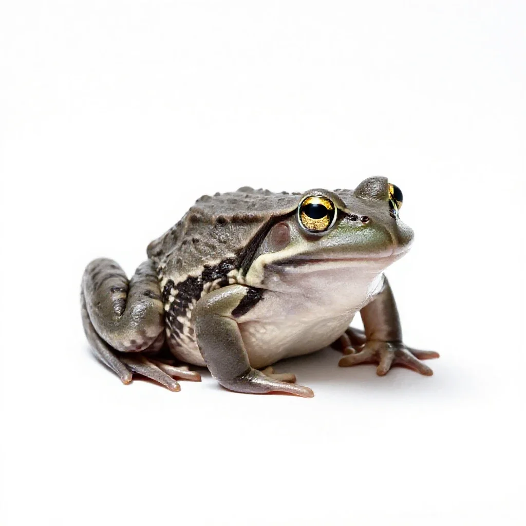 Bullfrog isolated on a white background