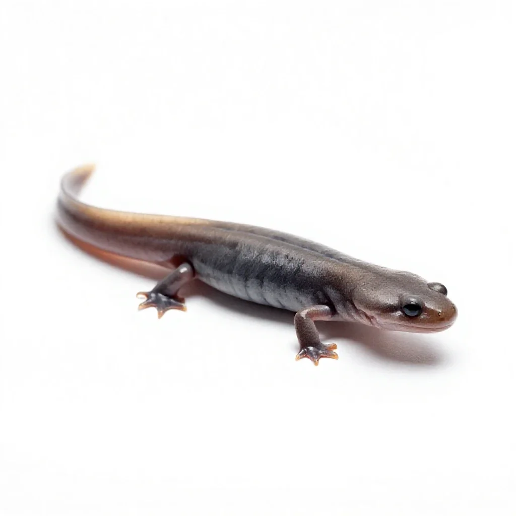 Caecilian isolated on a white background