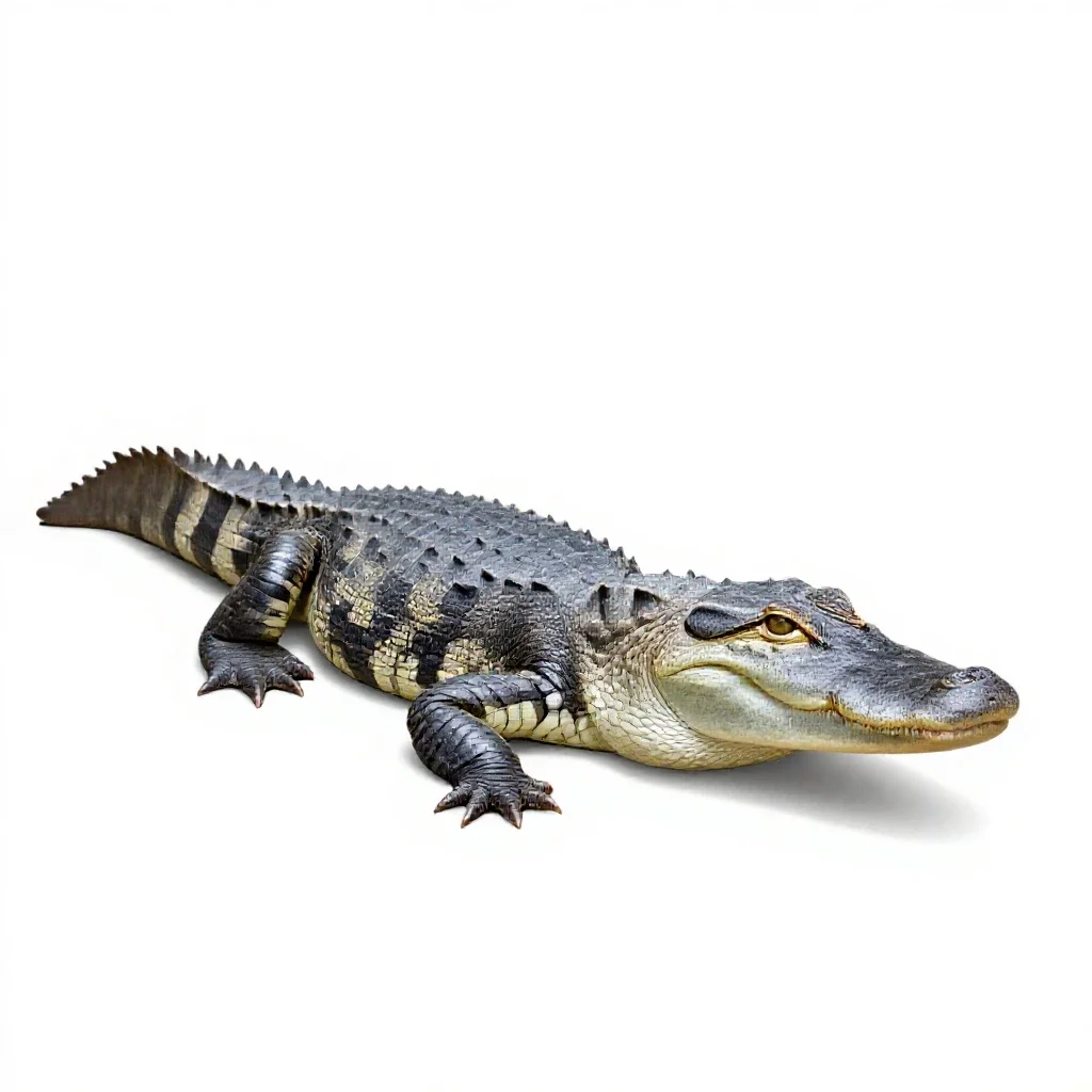 Caiman isolated on a white background