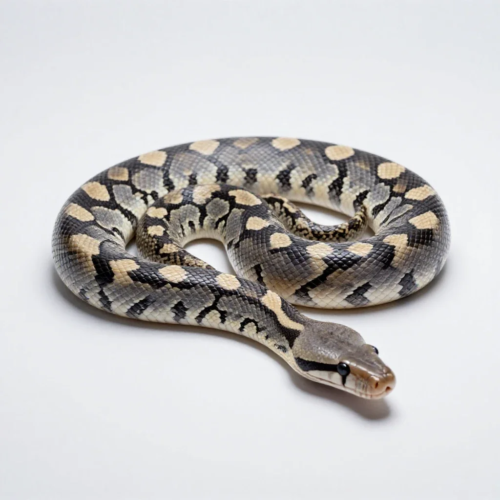Carpet snake isolated on a white background