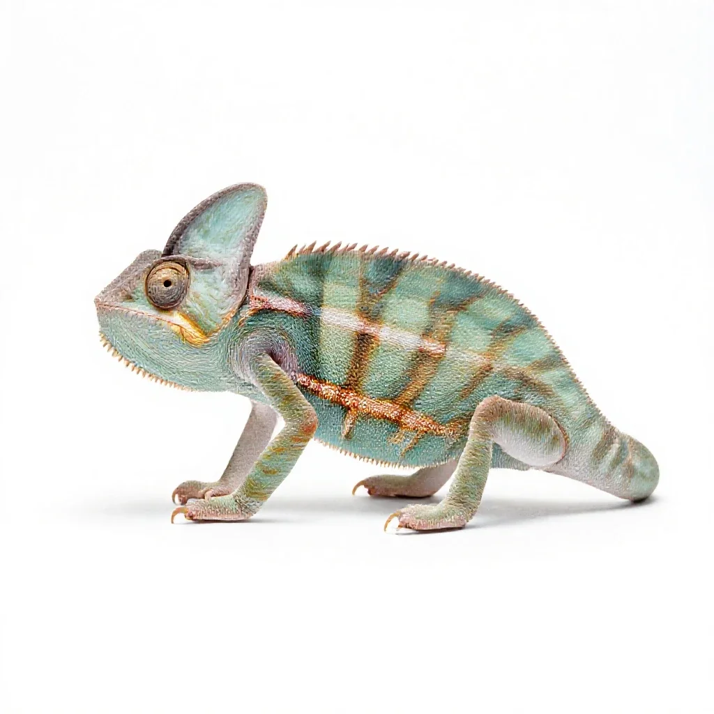 Chameleon isolated on a white background