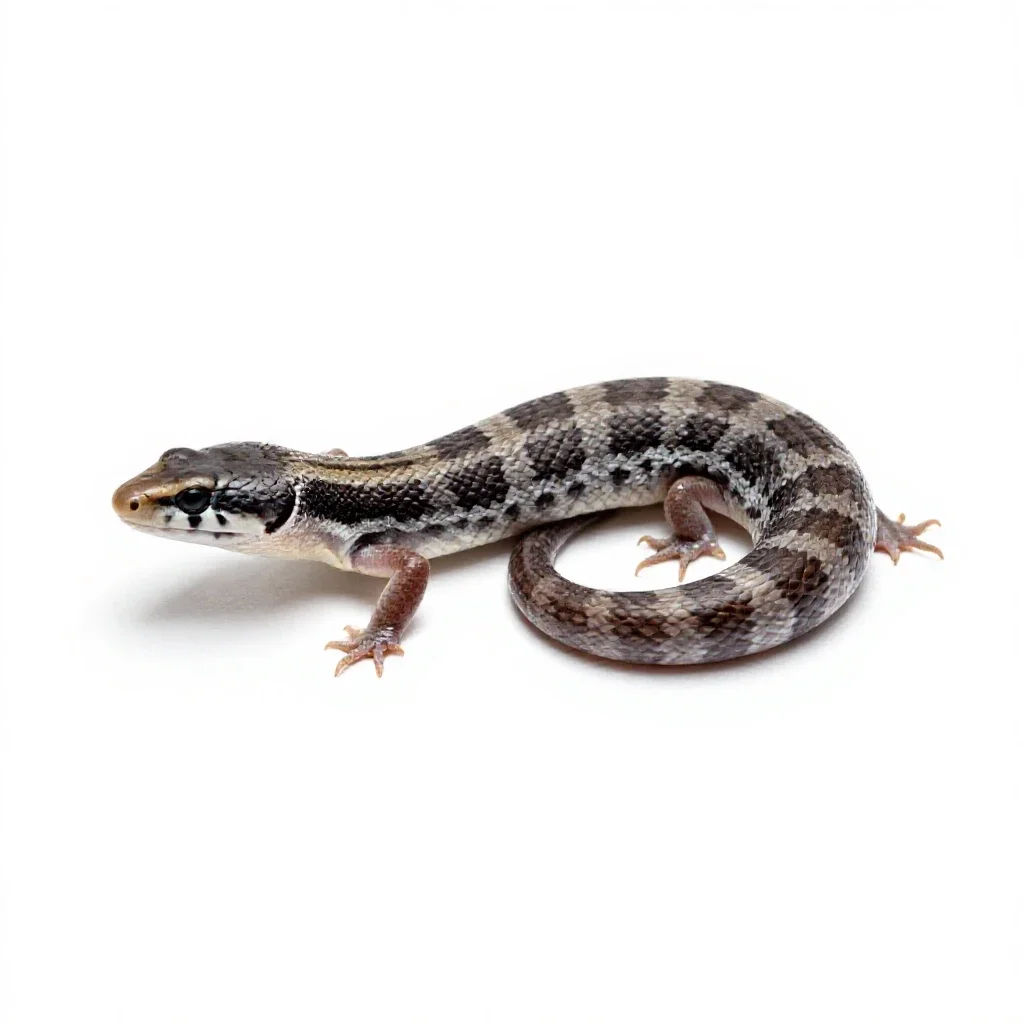 Checkered whiptail isolated on a white background