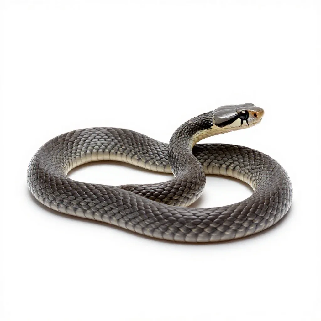 Coachwhip isolated on a white background