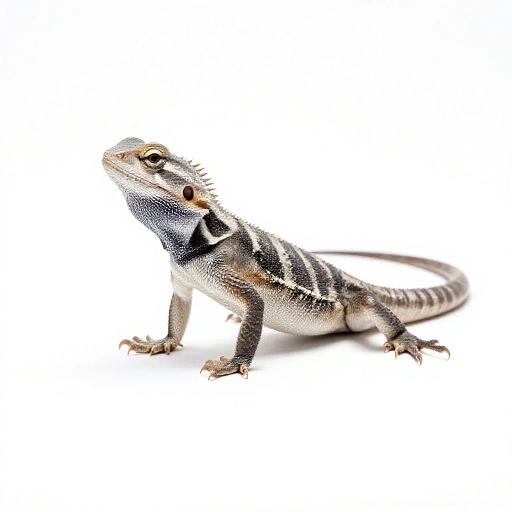 Collared lizard isolated on a white background