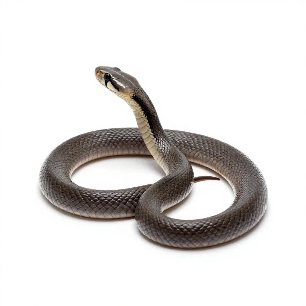 Common kingsnake isolated on a white background