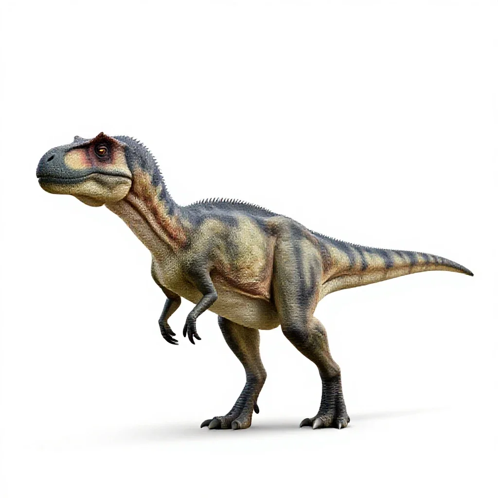 Compsognathus isolated on a white background
