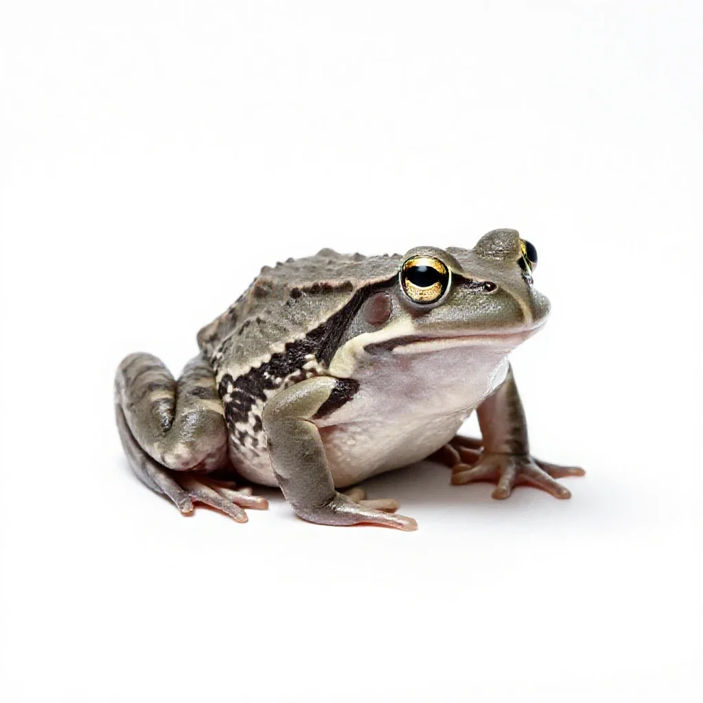 Crapaud isolated on a white background
