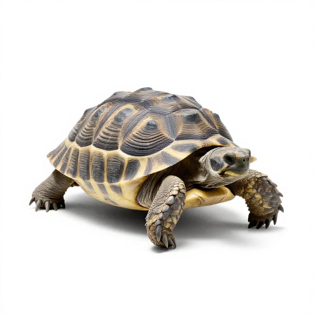 Desert tortoise isolated on a white background