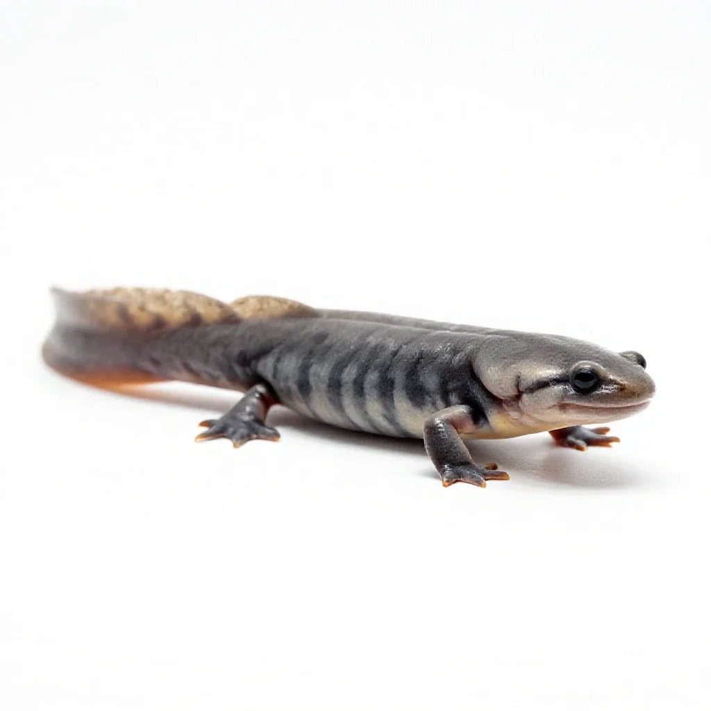 Dicamptodon isolated on a white background