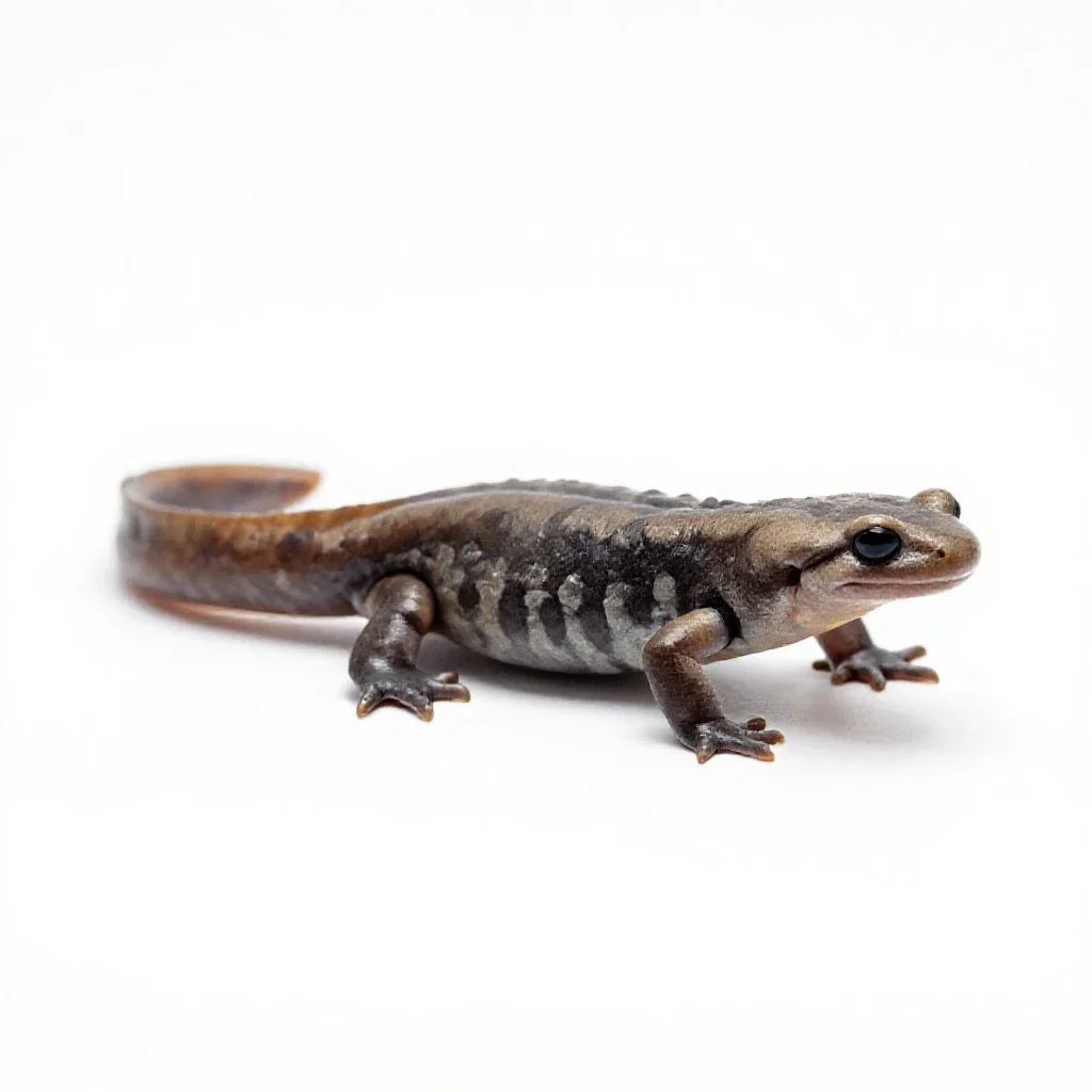 Dusky salamander isolated on a white background